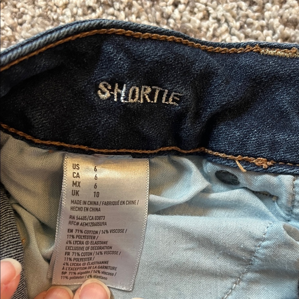 American Eagle Women's Indigo Jean Shorts - Picture 3 of 6